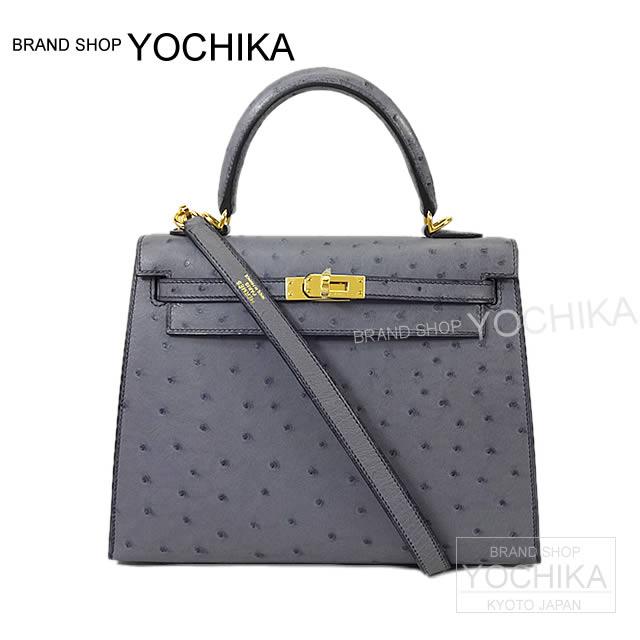 
HERMES handbags Kelly25 Sellier Gris Agate Ostrich(Autruche) GHW[Brand New][Authentic]