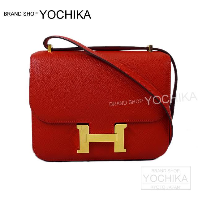HERMES Shoulder bag Constance 3 Mini 18 Rouge Casaque Epsom GHW[Never used][Authentic]